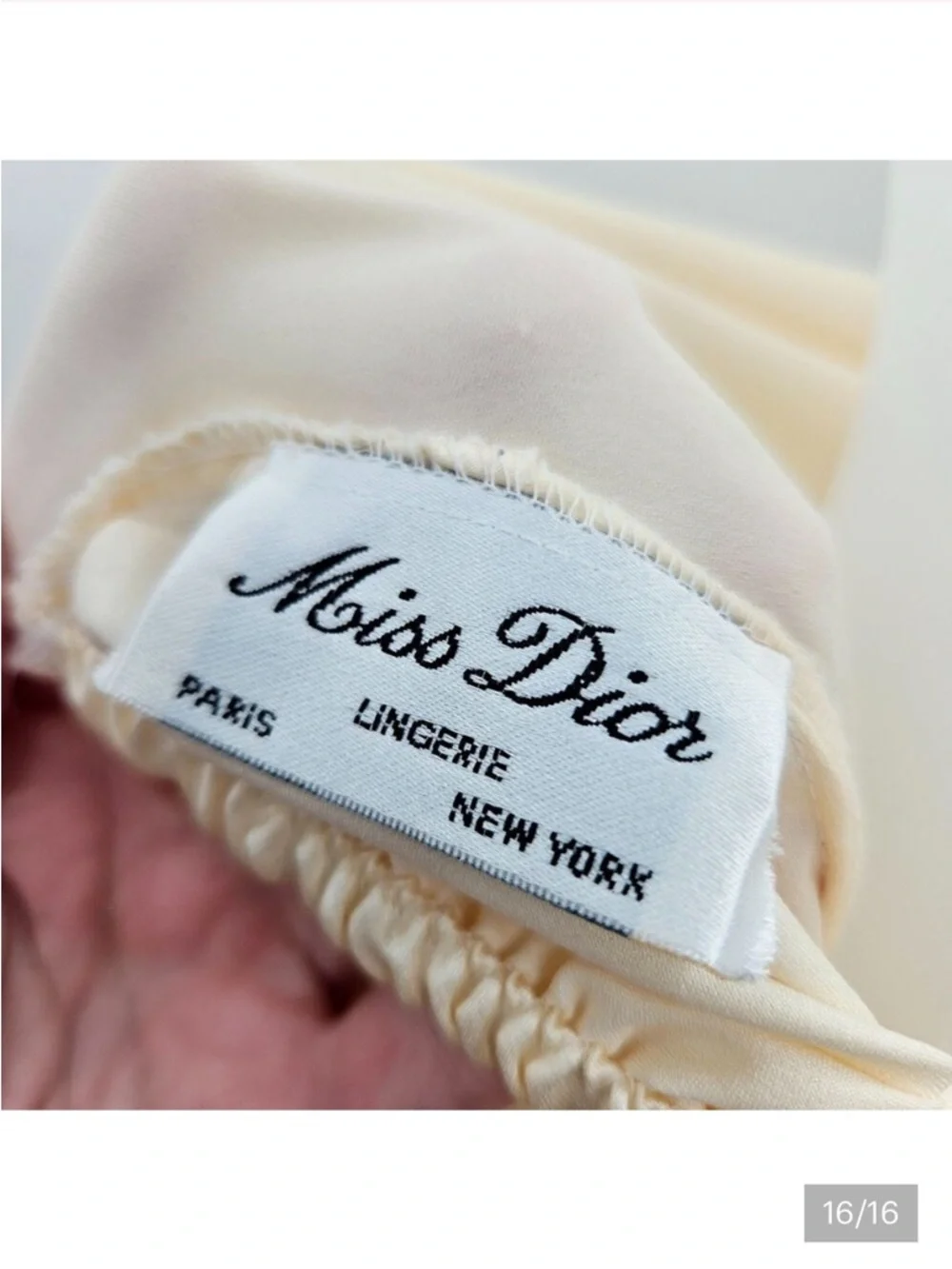 Vintage Miss Dior Full Slip Dress in Ivory - Picture 9 of 9